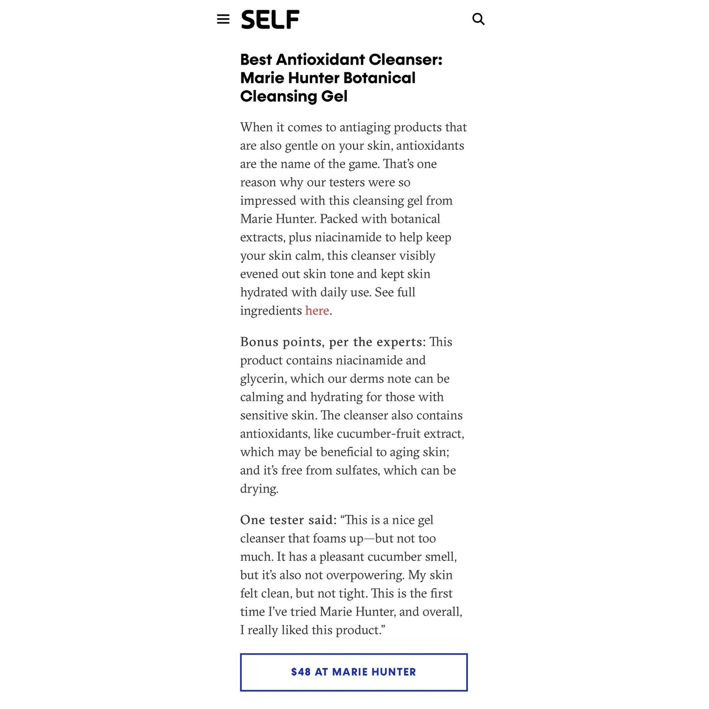 Botanical Cleansing Gel π