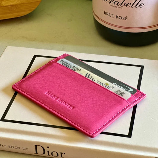 Framboise Fuchsia Signature Card Holder