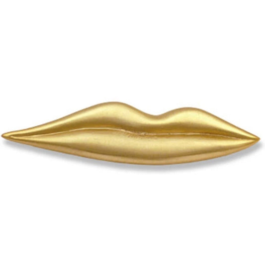 Gold Lips Lapel Pin