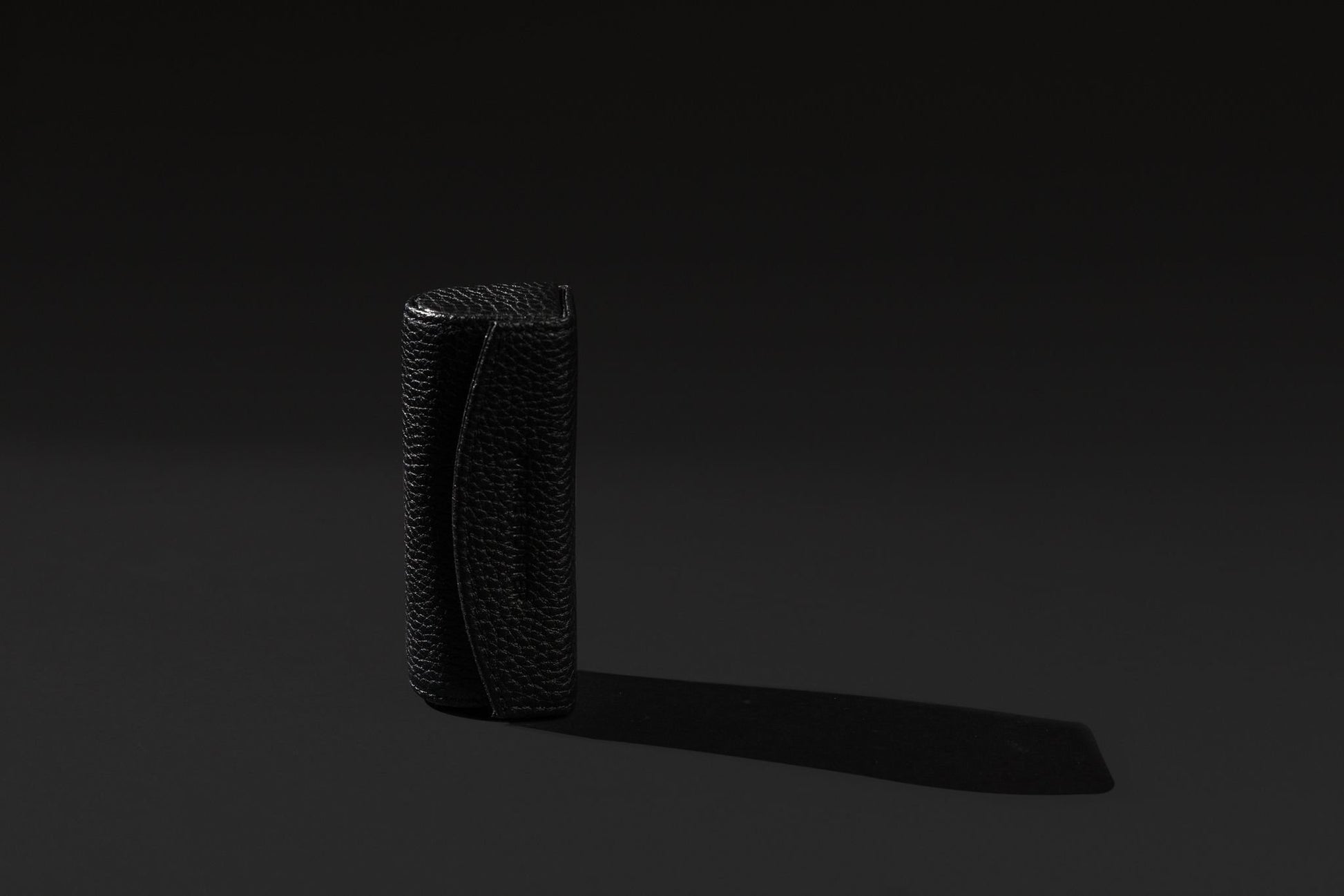Noir Leather Lipstick Case