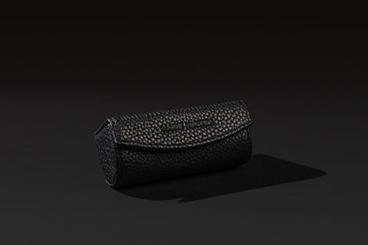 Noir Leather Lipstick Case